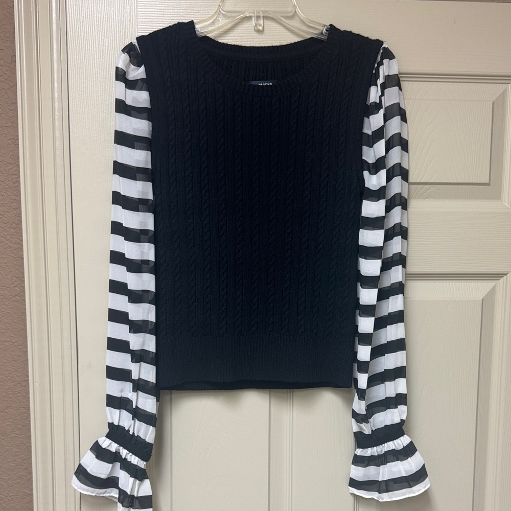 Anthro twofer sweater/blouse